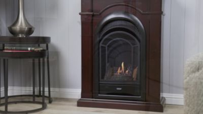 Image showing  Dual Fuel Ventless Gas Fireplace System - 15,000 BTU, T-Stat Control, Apple Spice Finish, PCS150T-AS