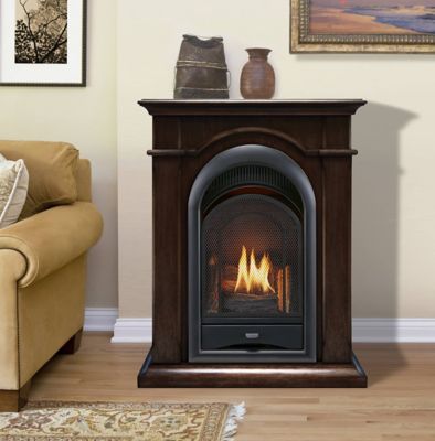 ProCom Dual Fuel Vent Free Gas Fireplace System - 15,000 BTU, T-Stat Control, Chocolate Finish - Model# pc.150T-Ch, 170429