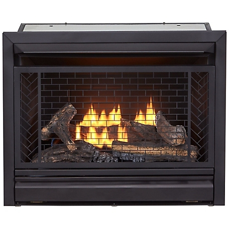 Bluegrass Living Vent Free Natural Gas Fireplace System - 26,000 BTU, Remote, Apple Spice Finish - B300Rtn-3-As, 170507