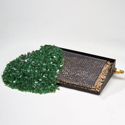 Image showing  Vented Fire Glass Burner Kit - 24in., 65,000 BTU, Natural Gas, Match Light - Model# FGB24-1