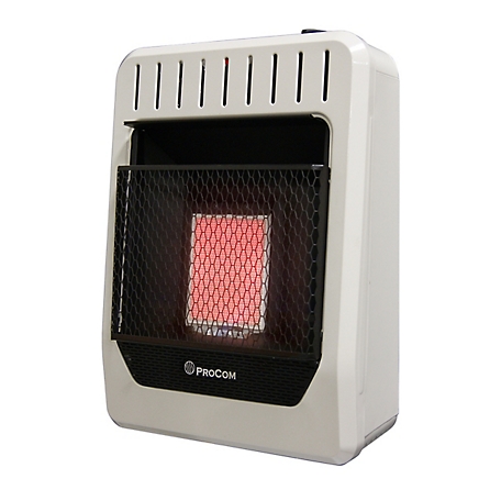 ProCom Propane Gas Ventless Infrared Plaque Heater - 10,000 BTU, Manual Control - Model# Ml1Phg, 110116