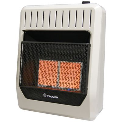 ProCom Heating Natural Gas Vent Free Infrared Gas Space Heater - 20,000 BTU, T-Stat Control - Model# Mn2Ptg
