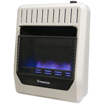 ProCom 21 in. Propane Gas Ventless Blue Flame Gas Space Heater, 500 sq. ft., 20,000 BTU, T-Stat Control