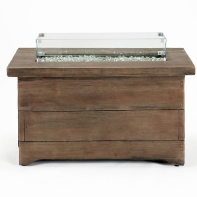 Bluegrass Living 42 in. x 20 in. Barnyard Rectangular Mgo Propane Fire Pit Table with Glass Beads and Cover - Hf42603, 170500