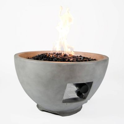 Bluegrass Living 24 in. Ashwick MGO Propane Fire Pit Table with Glass Beads, Lava Rocks and Cover - Model# HF36177AA-S