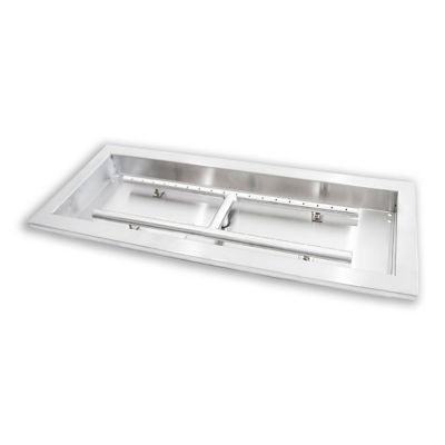 Image showing  24 in. Stainless Steel Rectangular Drop-In Fire Pit Burner - Model# BFP24RK
