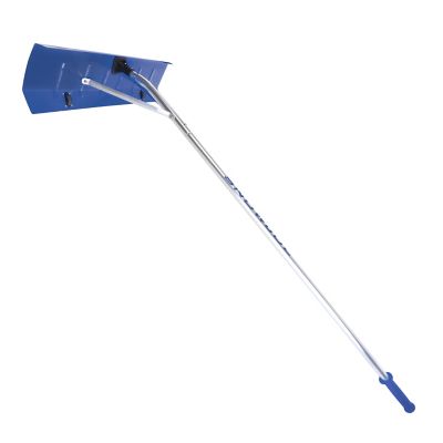 Snow Joe 20 ft. Extendable Aluminum Snow Shovel Roof Rake with 26 in. x ...