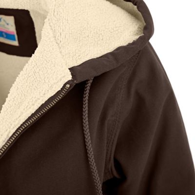 Image showing  Women's Water-Repellent Sherpa-Lined Sanded Duck Hooded Jacket