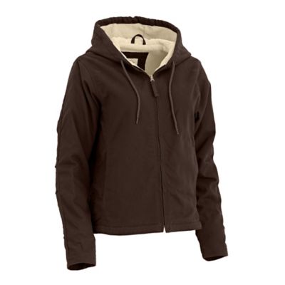 Image showing  Women's Water-Repellent Sherpa-Lined Sanded Duck Hooded Jacket