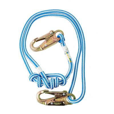 ROPE Logic Buckstrap Lanyard 1/2 in. (13mm) Blue Streak with Steel Snaps Adjusts 4-7 ft., 15237