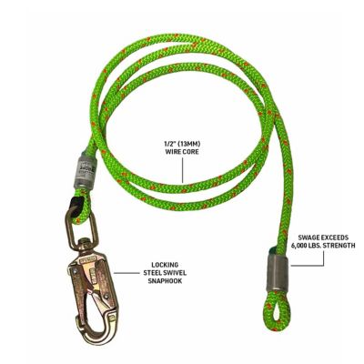 Image showing  Wire Core Swivel Snap Green Flipline 1/2 in. x 12 ft.