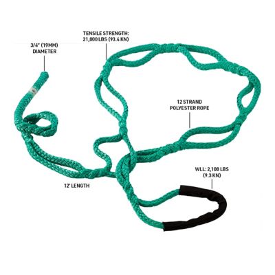Image showing  X-Rigging Ring Whoopie Sling 1/2 in. T-Rex 3-5 ft., 38174