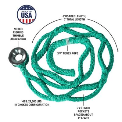 Image showing  Ultra Ring Sling with Notch #3 Rigging Thimble 3/4 in. x 6 ft. Tenex, 40203