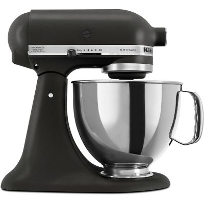 KitchenAid Artisan Series 325-Watt Tilt-Back Head Stand Mixer in Imperial Black, KSM150PSBK