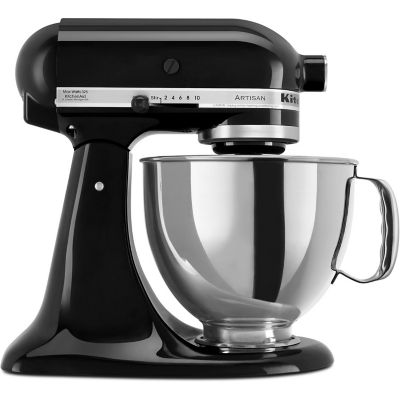 KitchenAid Artisan Series 325-Watt Tilt-Back Head Stand Mixer in Onyx Black, KSM150PSOB