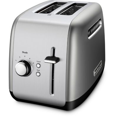KitchenAid 2-Slice Toaster with Illuminated Button, Contour Silver