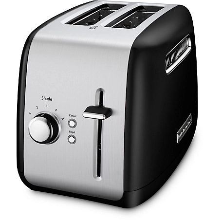 KitchenAid 2-Slice Toaster with Illuminated Button in Onyx Black, KMT2115OB