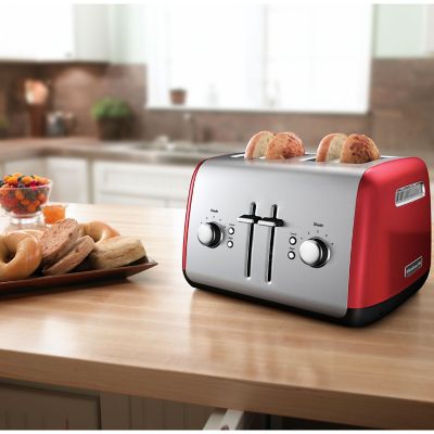 Image showing  4-Slice Toaster with Illuminated Buttons, Empire Red