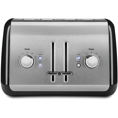 Image showing 5 th KitchenAid 4-Slice Toaster with Illuminated Buttons, Onyx Black