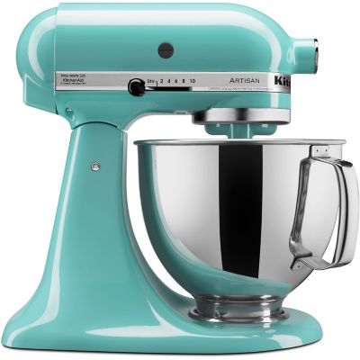 KitchenAid Artisan Series 325-Watt Tilt-Back Head Stand Mixer in Aqua Sky, KSM150PSAQ