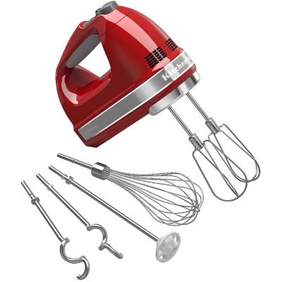 KitchenAid 9-Speed Hand Mixer with Turbo Beater II Accessories, Empire Red