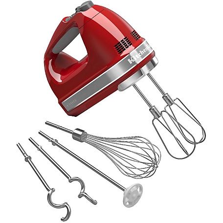 KitchenAid 9-Speed Hand Mixer with Turbo Beater II Accessories in Empire Red, KHM926ER