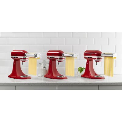 Image showing  3 pc. Pasta Roller and Cutter Attachments for KitchenAid Stand Mixer