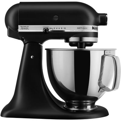 KitchenAid Artisan Series 325-Watt Tilt-Back Head Stand Mixer in Matte Black, KSM150PSBM