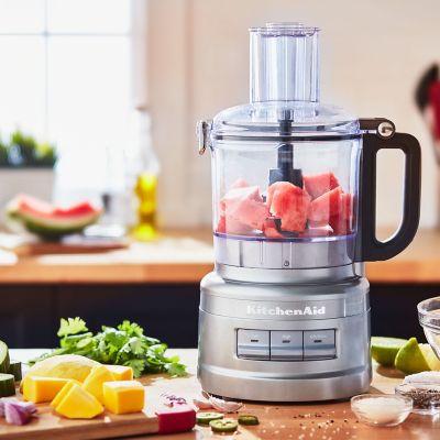 Image showing 6 th KitchenAid Easy Store 7-Cup Food Processor in Contour Silver, KFP0718CU