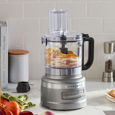 Image showing 7 th KitchenAid Easy Store 7-Cup Food Processor in Contour Silver, KFP0718CU
