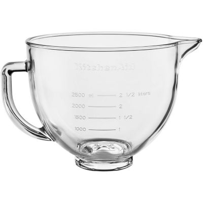 Image showing  5 qt. Clear Glass Bowl with Lid for KitchenAid Tilt-Head Stand Mixers