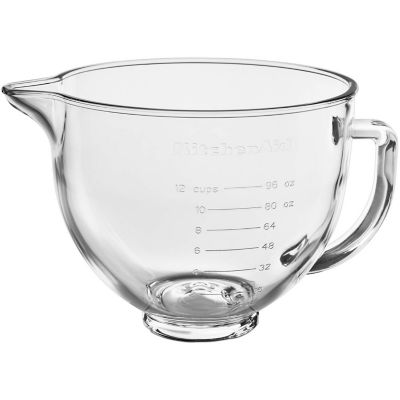Image showing  5 qt. Clear Glass Bowl with Lid for KitchenAid Tilt-Head Stand Mixers