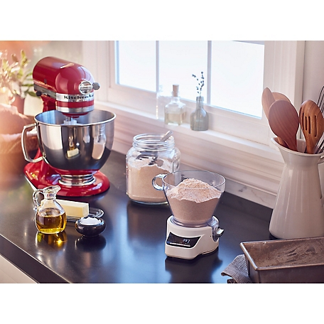  KitchenAid KSMSFTA Sifter + Scale Attachment, 4 Cup, White:  Home & Kitchen