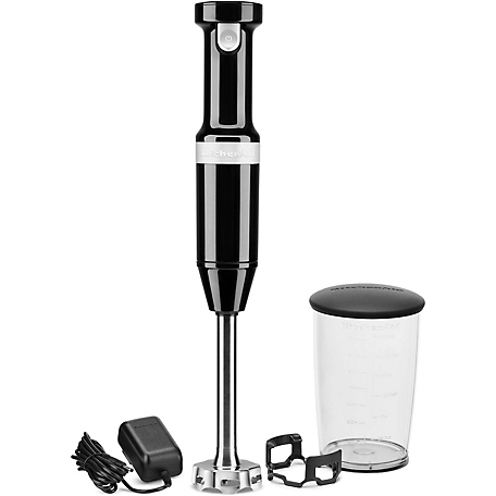 KitchenAid Cordless Variable Speed Hand Blender with Chopper and Whisk  Attachment in Onyx Black, KHBBV83OB at Tractor Supply Co.