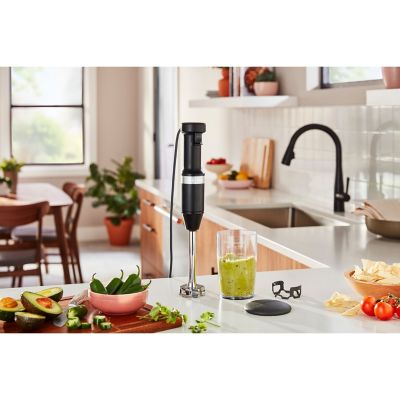 Image showing 5 th KitchenAid Corded Variable-Speed Immersion Blender with Blending Jar, Black Matte