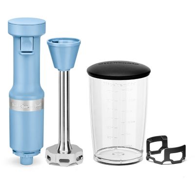 Image showing  Corded Variable-Speed Immersion Blender with Blending Jar, Blue Velvet