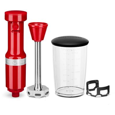 Image showing  Corded Variable-Speed Immersion Blender with Blending Jar, Empire Red
