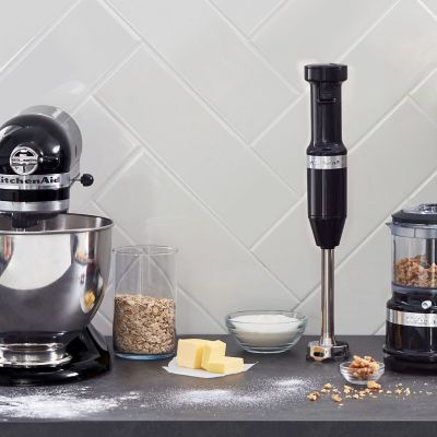 Image showing  Corded Variable-Speed Immersion Blender with Blending Jar, Onyx Black