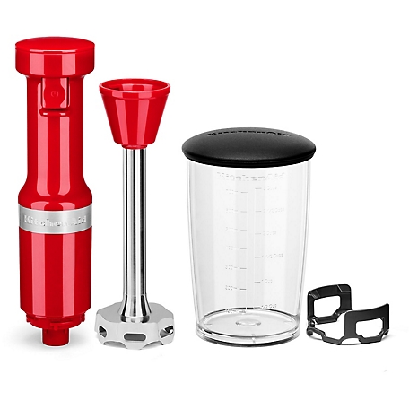 KitchenAid Corded Variable-Speed Immersion Blender in Passion Red with  Blending Jar, KHBV53PA at Tractor Supply Co.
