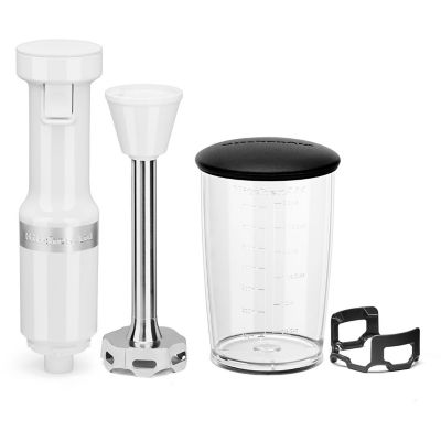 Image showing  Corded Variable-Speed Immersion Blender with Blending Jar, White