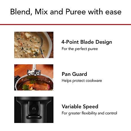 KitchenAid Cordless Variable Speed Hand Blender in Matte Black