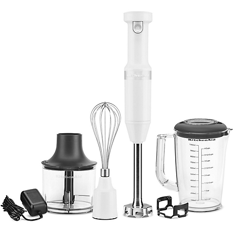 KitchenAid Cordless Speed Hand Blender with Chopper and Whisk in White, at Tractor Supply Co.