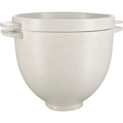 KitchenAid 5-Quart Grey Speckled Ceramic Bread Bowl with Baking Lid, Fits  4.5