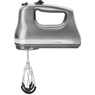 Image showing  6-Speed Hand Mixer with Flex Edge Beaters, Contour Silver