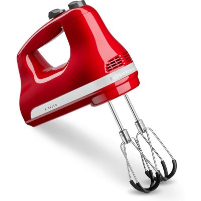 KitchenAid 6-Speed Hand Mixer with Flex Edge Beaters in Empire Red, KHM6118ER