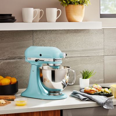 Image showing  5 qt. Artisan Series Tilt-Back Head Stand Mixer, Mineral Water Blue