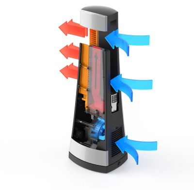 Image showing  Electric Air Logic Warm Bladeless Heater with Remote Control, Black