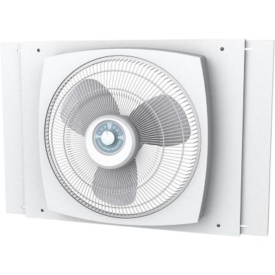 Lasko 16 in. Electrically Reversible Window Fan with Storm Guard