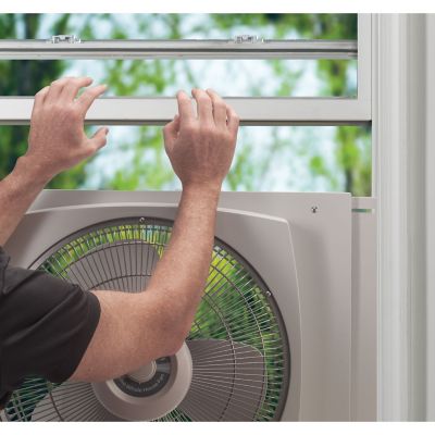 Image showing  16 in. Electrically Reversible Window Fan with Storm Guard
