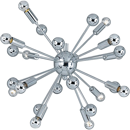 Hanover Luna 12-Light Modern Pendant Chandelier for Hardwire Installation Only, Chrome Finish